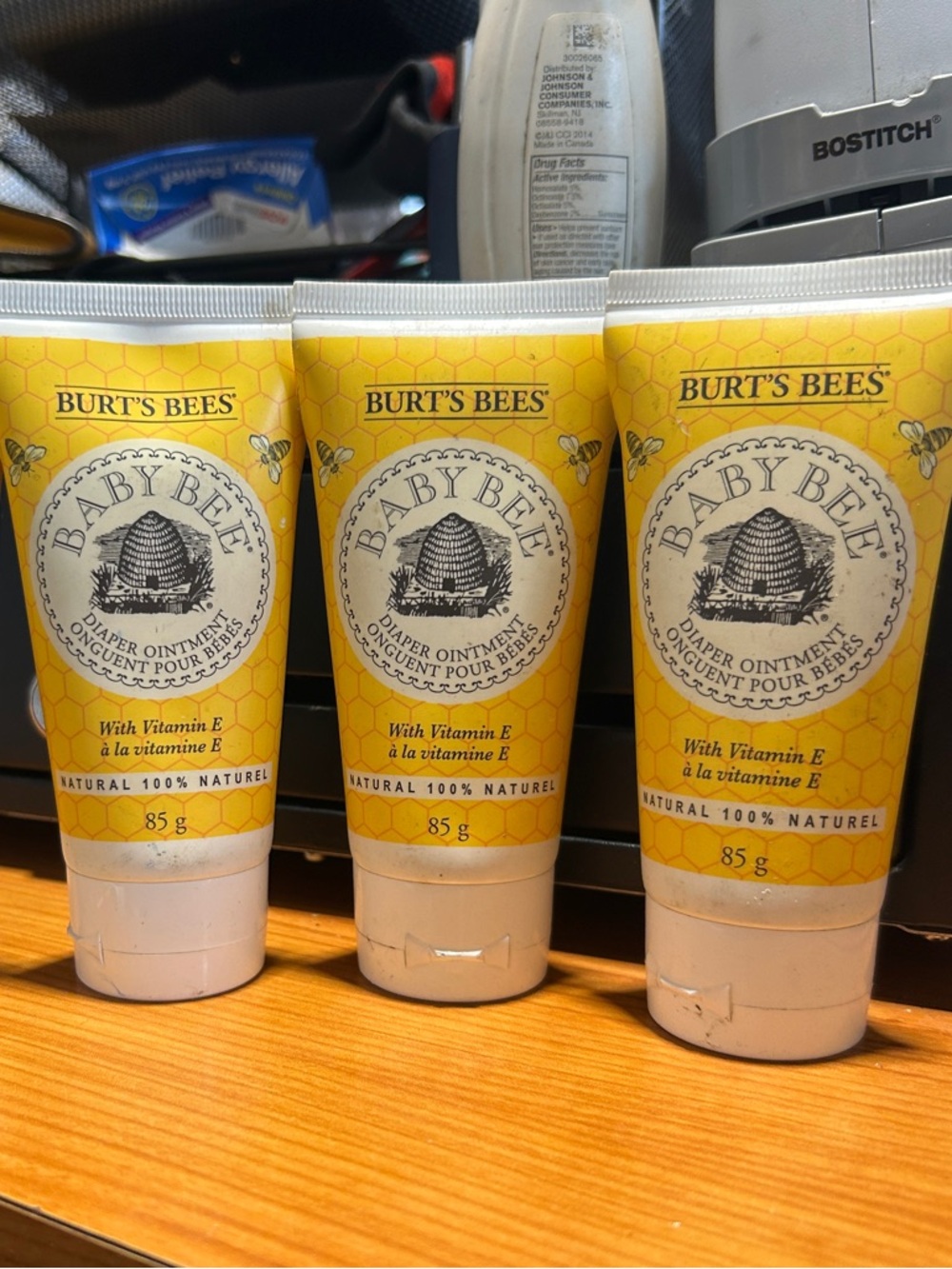 3-Pack Burt's Bees Baby Bee Diaper Ointment Tube - Yellow and White